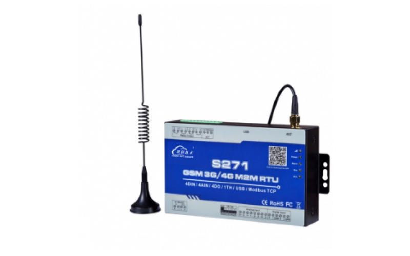 4G RTU多功能無線數(shù)據(jù)采集網(wǎng)關(guān)終端 S270 2DI+2DO+2AI+1TH