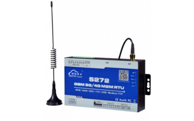 4G RTU多功能無線數(shù)據(jù)采集網(wǎng)關(guān)遠(yuǎn)程遙測(cè)終端 S272 8DI+4DO+6AI+1TH+1RS485